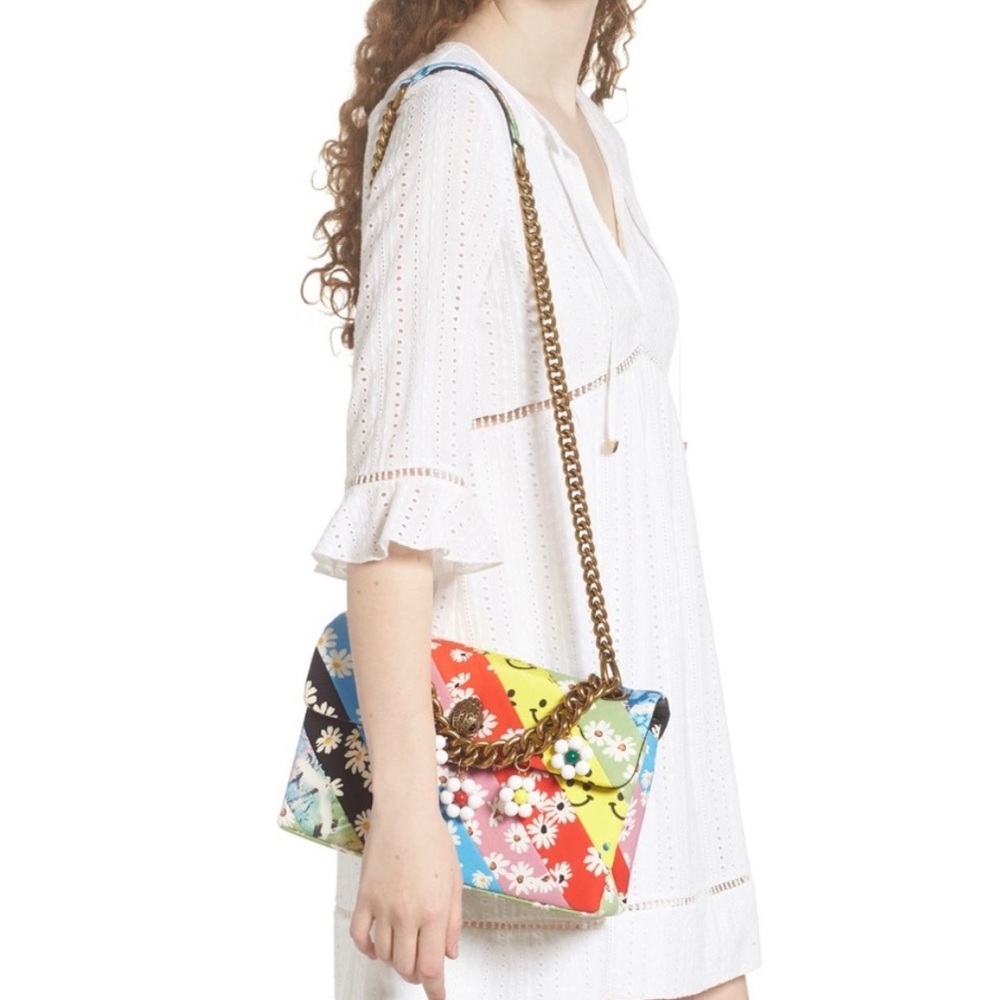 KURT GEIGER MULTI COLOR DAISY BEADED PURSE